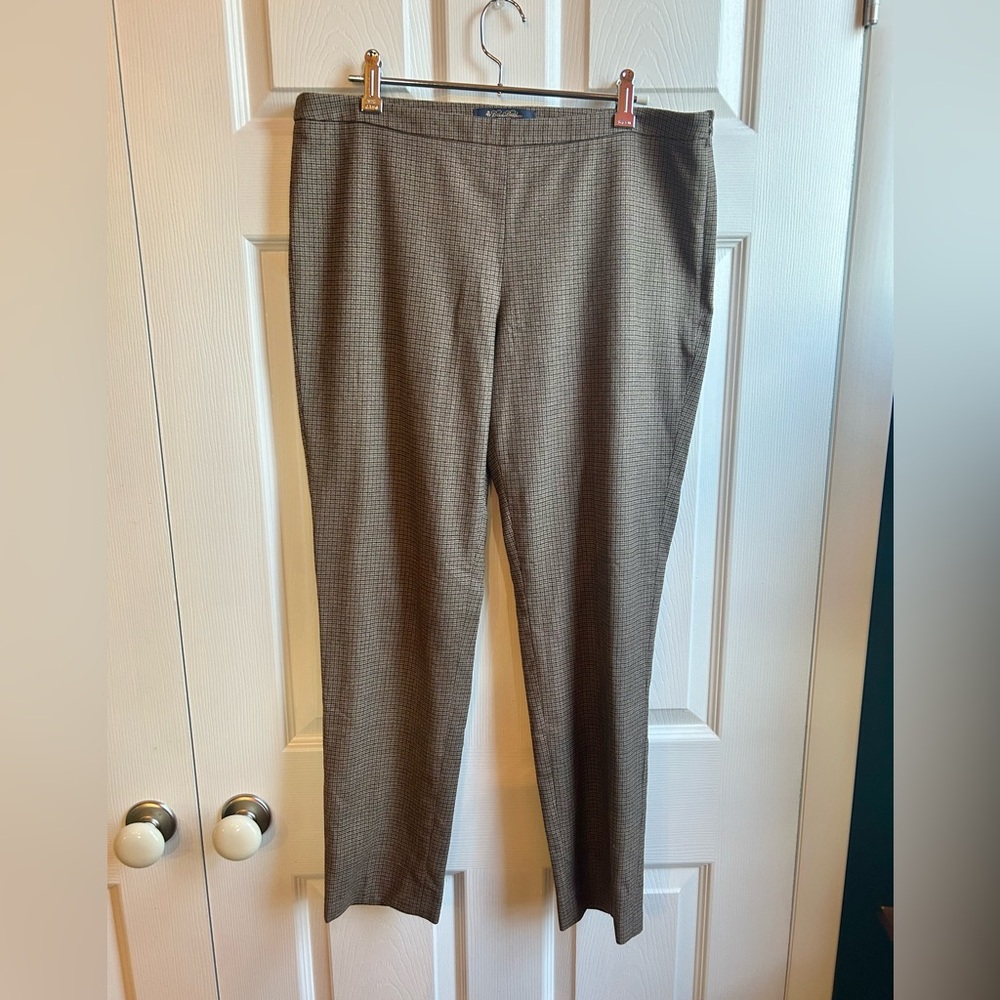 Tweed slim-cut cropped work pants - Brooks Brothers - size 10